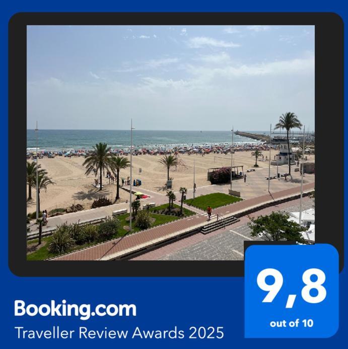 Apartamento 1ª Linea De Playa - Con Piscina Y Parking Playa de Gandia Bagian luar foto